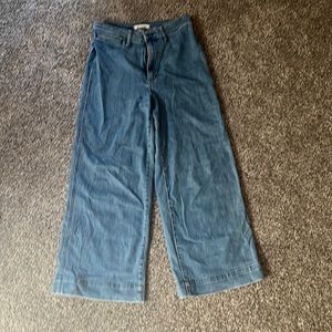 High rise wide leg crop madewell jeans